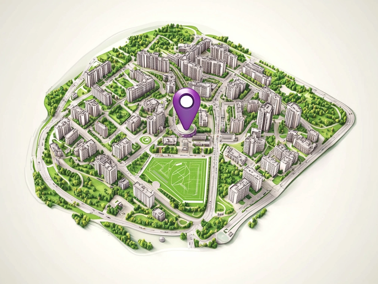 Карта розташування центру flendor