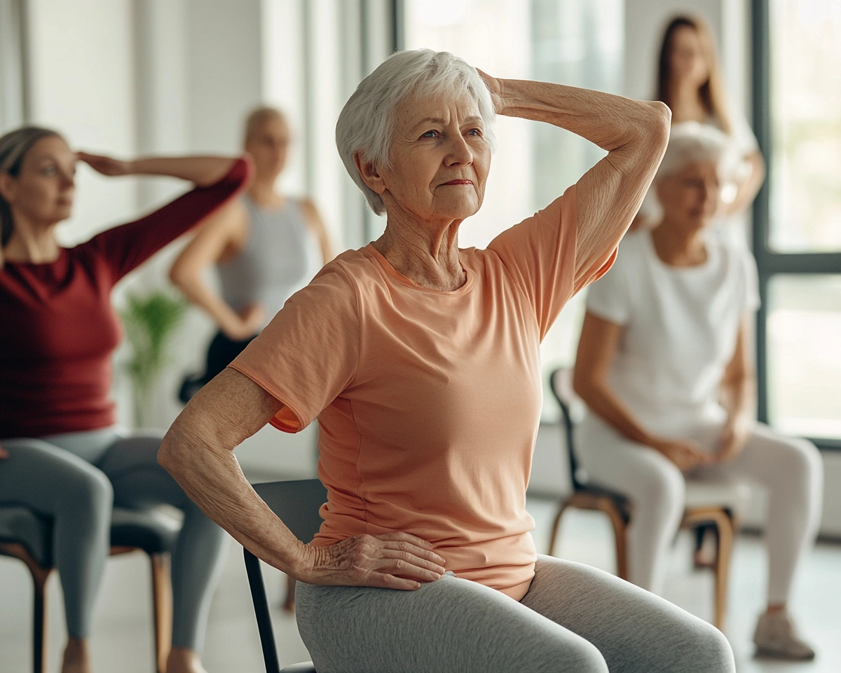 Заняття на розтяжку для пенсіонерів